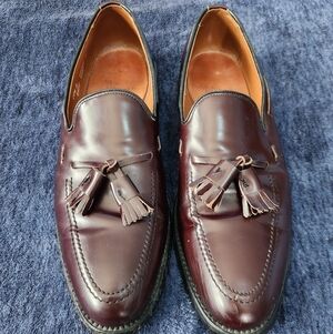 Allen Edmonds Grayson Dress Shoes Men's Burgundy Tassle Loafer - US 10.5